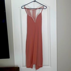 Rose pink mini dress